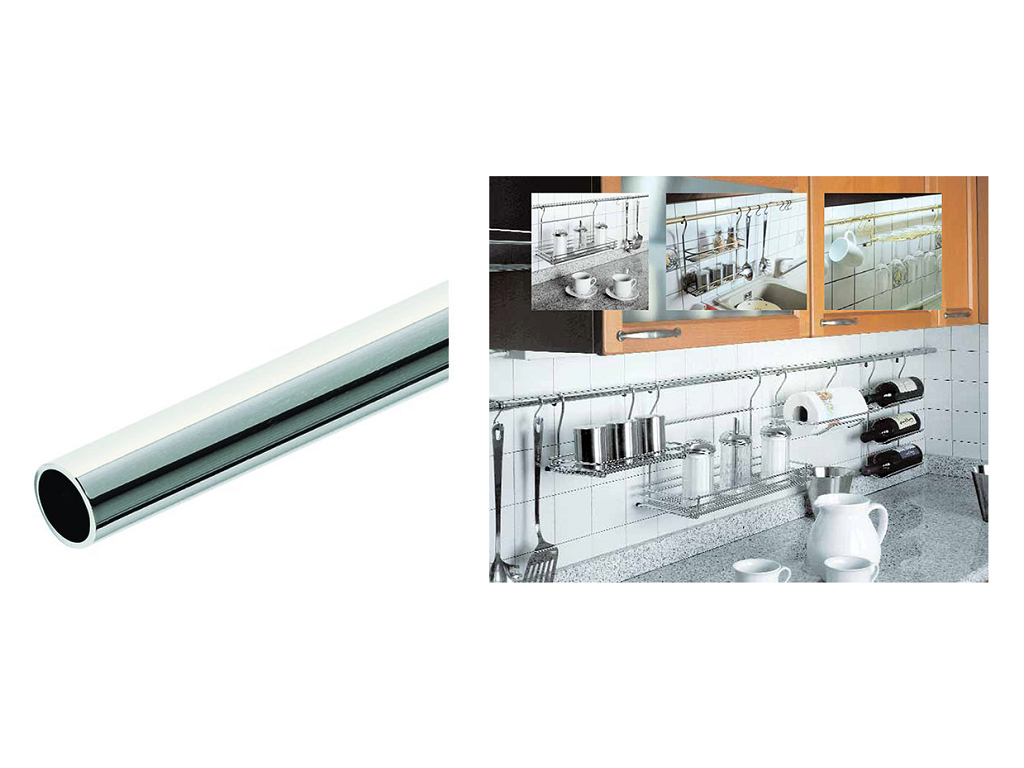 TUBO TONDO DIAMETRO 16 mm. SPESSORE 1,5 mm. CROMATO prodotto da MANART - immagine 1